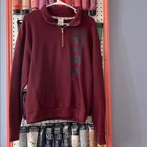 PINK VS maroon half-zip